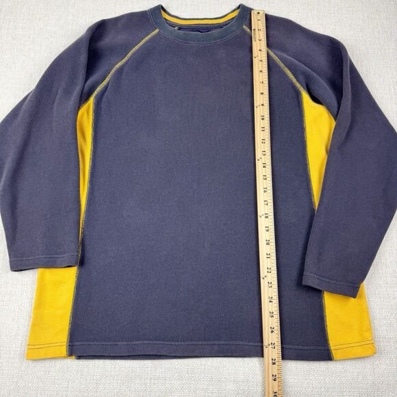 Sonoma Vintage Long Sleeve Shirt Men's 90s Y2K Gray Yellow Skater Sweater Large - Picture 9 of 13